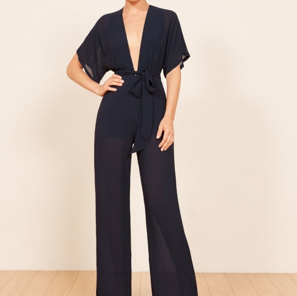Reformation  blue lemongrass  jumpsuit